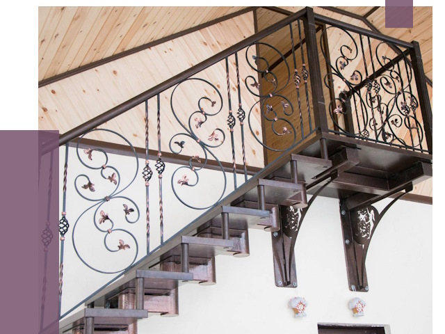 Кованые лестницы в Новокуйбышевске от 79888 руб. под ключ