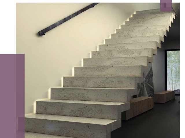 Облицовка бетонных лестниц в Новокуйбышевске от 4609 руб/м2 