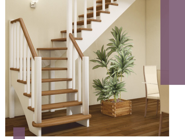 Г-образные лестницы под ключ в Новокуйбышевске — изготовление и монтаж