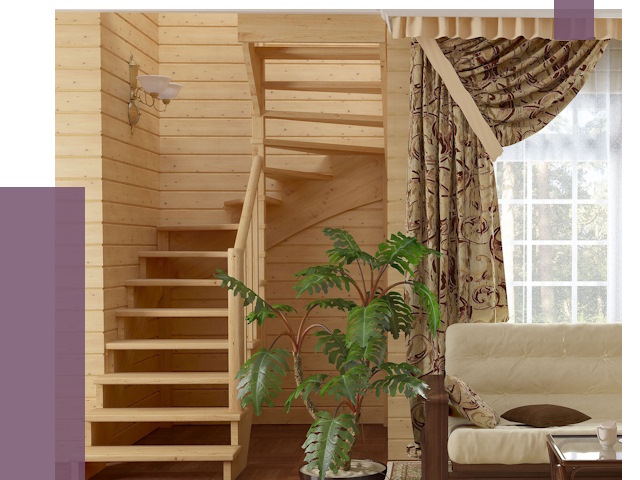 Лестницы для дачи в Новокуйбышевске от 76047 руб.  | ПРОЛЁТ-Нвб