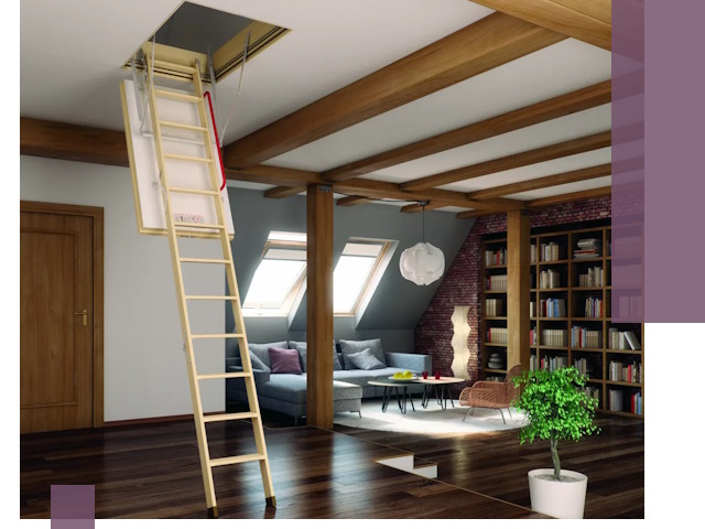 Чердачные лестницы под ключ в Новокуйбышевске: изготовление и монтаж