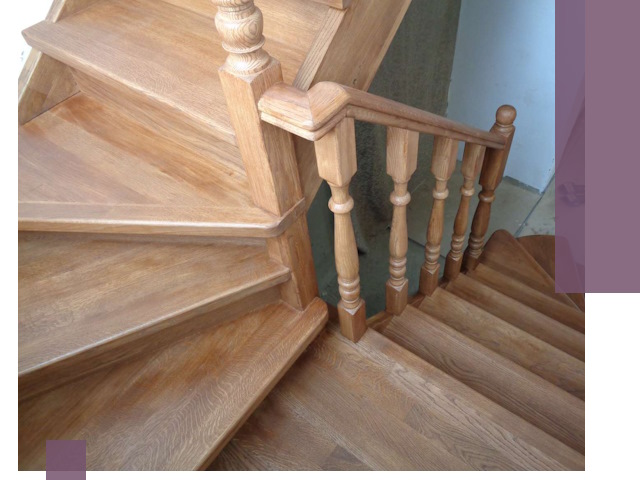 Дубовые лестницы под ключ в Новокуйбышевске: изготовление и монтаж