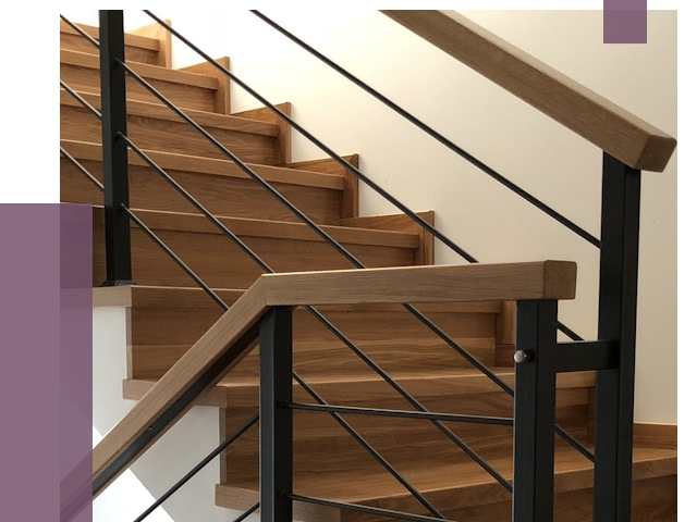 Обшивка металлической лестницы деревом в Новокуйбышевске от 4353 руб.