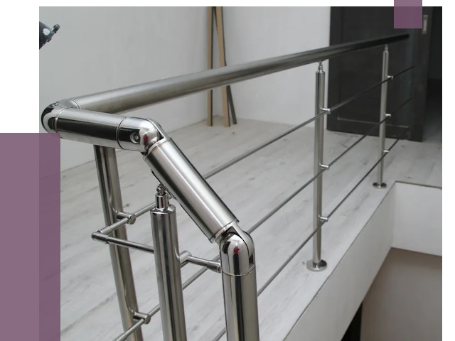 Перила из нержавеющей стали в Новокуйбышевске от 9013 руб. под ключ | ПРОЛЁТ-Нвб