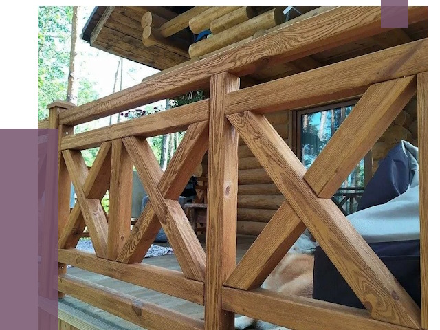 Деревянные перила под ключ в Новокуйбышевске от 7682 руб. 