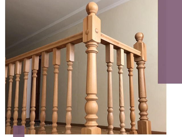 Деревянные перила на заказ в Новокуйбышевске: монтаж и изготовление