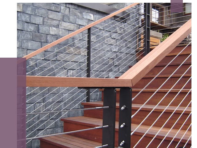 Тросовые перила под ключ в Новокуйбышевске от 7784 руб. 