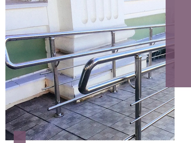 Ограждения пандусов из металла и нержавейки в Новокуйбышевске