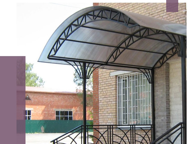 Металлические навесы и козырьки в Новокуйбышевске от 12803 руб.