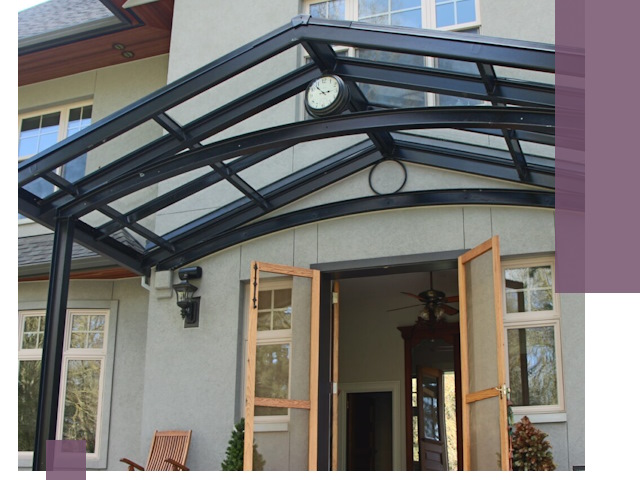 Изготовление и монтаж навесов и козырьков в Новокуйбышевске