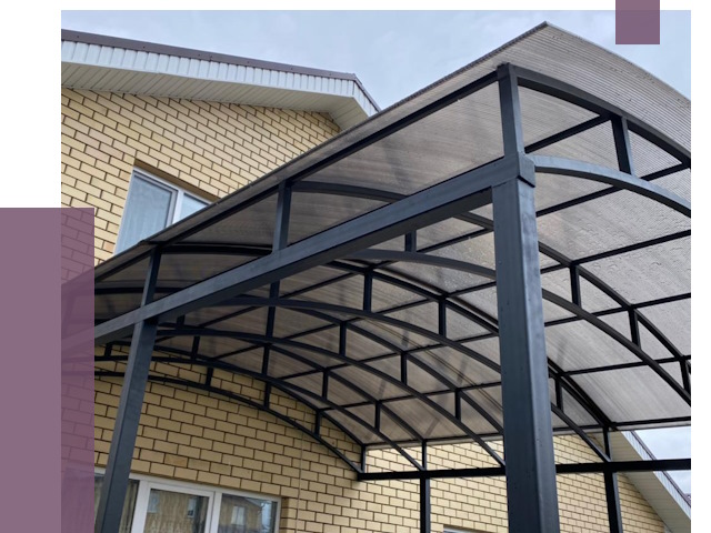 Монтаж козырьков в Новокуйбышевске от 11522 руб. | ПРОЛЁТ-Нвб