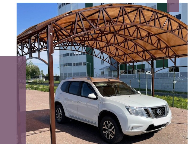 Недорогие навесы в Новокуйбышевске от 43016 руб.  | ПРОЛЁТ-Нвб