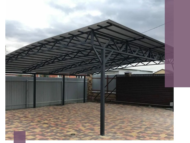 Недорогие навесы под ключ в Новокуйбышевске — изготовление и монтаж