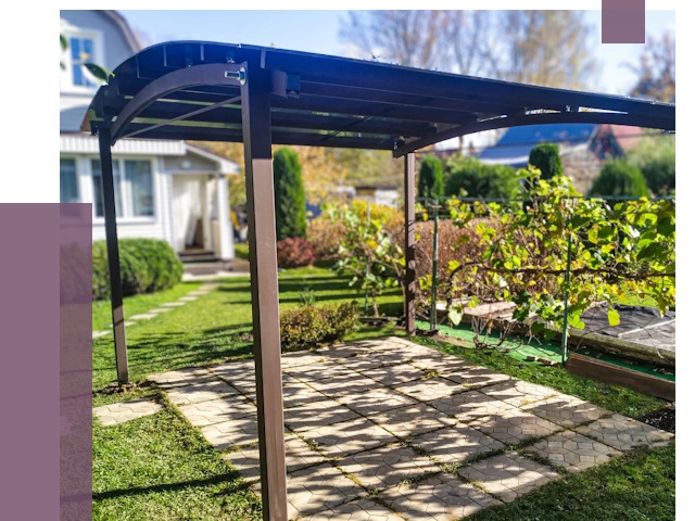 Навесы для дачи в Новокуйбышевске от 12751 руб. под ключ — ПРОЛЁТ-Нвб