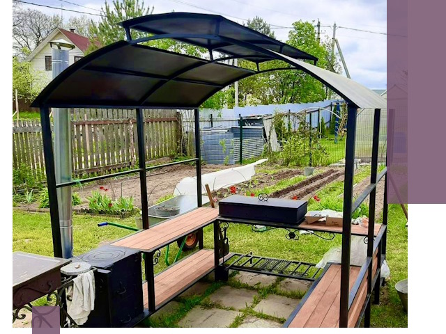 Навесы для барбекю в Новокуйбышевске: изготовление, монтаж и демонтаж