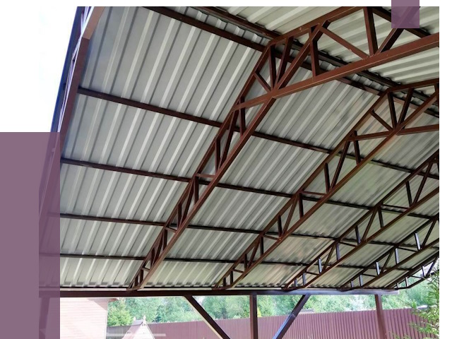 Навесы из профнастила в Новокуйбышевске от 7374 руб. | ПРОЛЁТ-Нвб