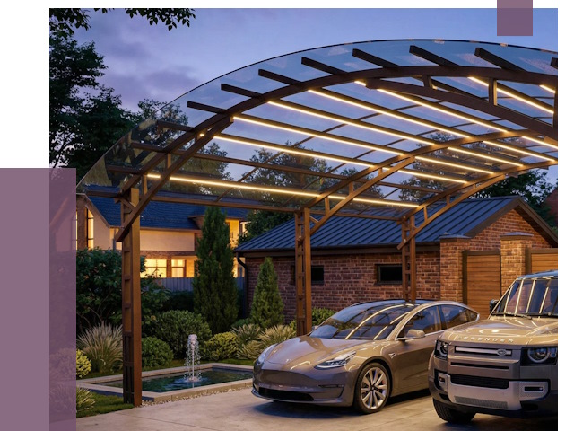 Металлические навесы в Новокуйбышевске от 12700 руб. под ключ — ПРОЛЁТ-Нвб