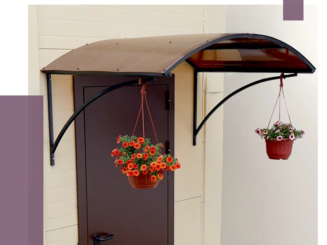 Козырьки над входом в Новокуйбышевске от 14851 руб.  | ПРОЛЁТ-Нвб