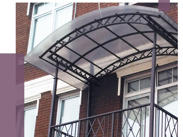 Козырьки над балконом в Новокуйбышевске от 8654 руб. | ПРОЛЁТ-Нвб