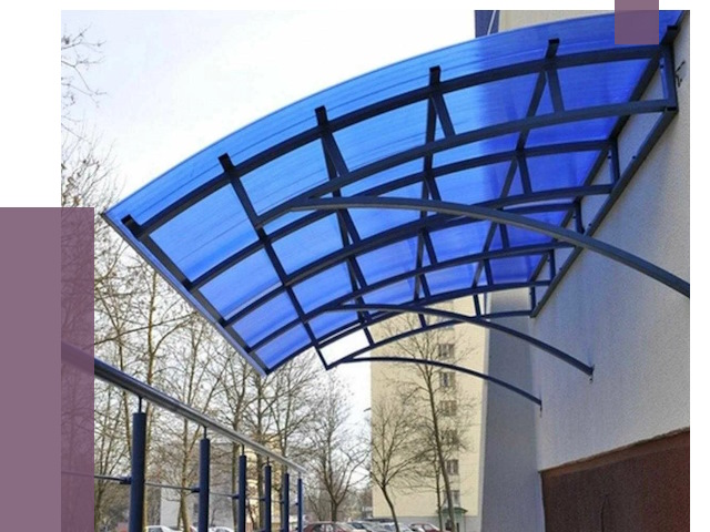 Козырьки из поликарбоната в Новокуйбышевске от 4302 руб. под ключ | ПРОЛЁТ-Нвб