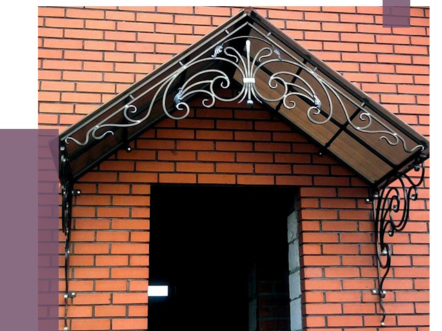 Металлические козырьки в Новокуйбышевске от 10703 руб. 