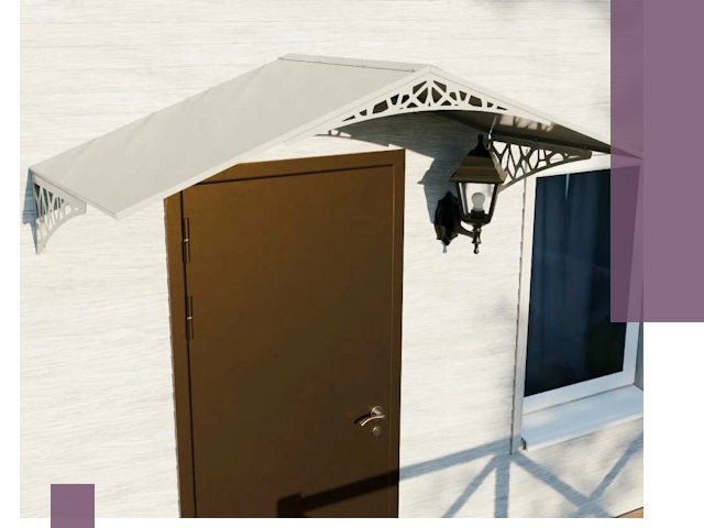 Металлические козырьки на входы и террасы в Новокуйбышевске