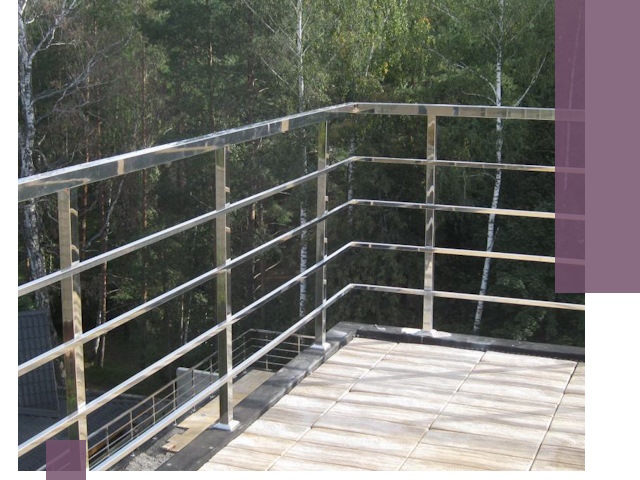 Парапеты из нержавеющей стали в Новокуйбышевске — изготовление и монтаж