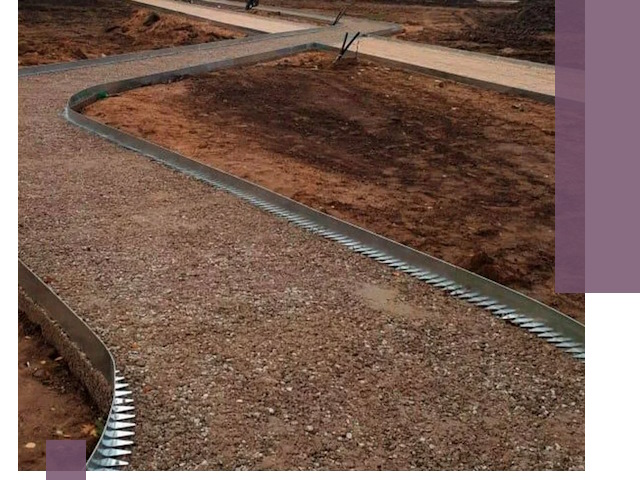 Металлические бордюры под ключ в Новокуйбышевске — изготовление и монтаж