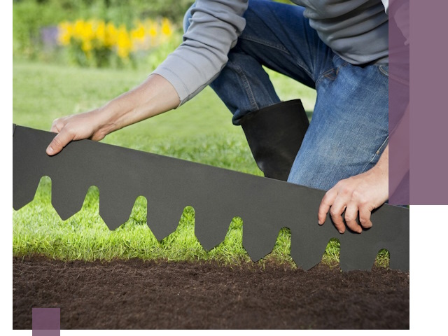 Металлические бордюры для газона в Новокуйбышевске — изготовление и монтаж